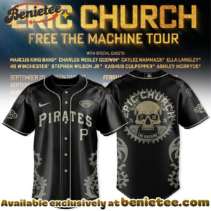 All Team MLB Pittsburgh Pirates x Eric Church - Free the Machine Tour Merch - Ver 2