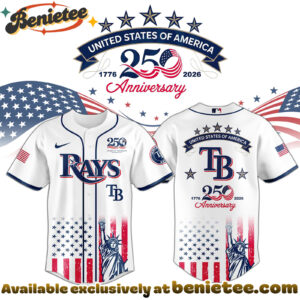 All Team MLB TB Rays special Americas 250th Anniversary Limited Edition Jersey