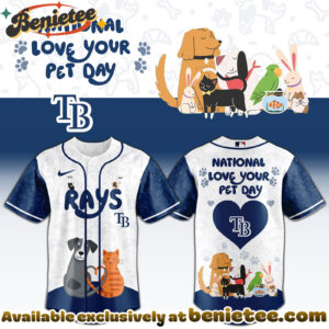 All Team MLB TB Rays special National Love Your Pet Day Limited Edition Jersey
