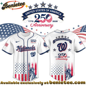 All Team MLB WSH Nationals special Americas 250th Anniversary Limited Edition Jersey