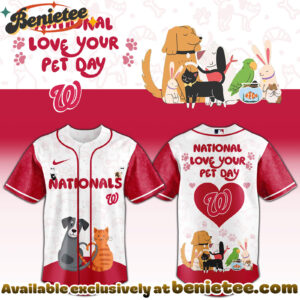 All Team MLB WSH Nationals special National Love Your Pet Day Limited Edition Jersey