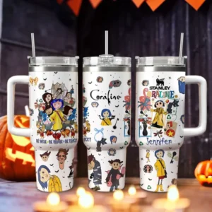 15th Anniversary Coraline Tumbler With Handle, Coraline Tumble