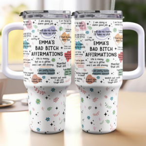 Personalized Name Affirmation Tumbler, Travel Mug