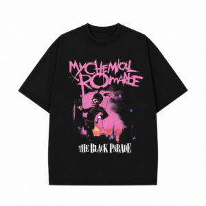 Vintage Graphic T Shirt Black Oversized Streetwear Tee