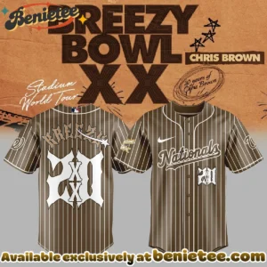 Chris Brown "Breezy Bowl XX" Baseball Jersey x Washington Nationals | Fan Gear