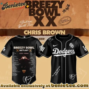 Chris Brown "Breezy Bowl XX" x Los Angeles Dodgers Baseball Jersey | Fan Gear