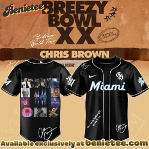 Chris Brown Breezy Bowl XX Miami Baseball Jersey | Fan Gear
