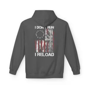 I Dont Run I Reload Hoodie, 2A American Flag Patriotic Tshirt