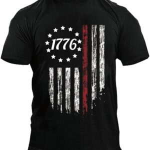 USA 4th July T-Shirt, Patriotic Flag Tee