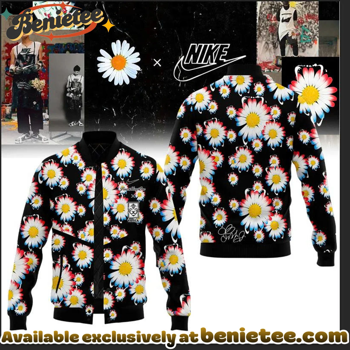 G-Dragon PEACEMINUSONE x Nike Grail Baseball Jacket | Exclusive Fan Gear (Design 2)