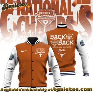 Texas Longhorns NCAA Softball Women's College World Series Baseball Jacket - 2026 Edition | Timeless (Design 24)