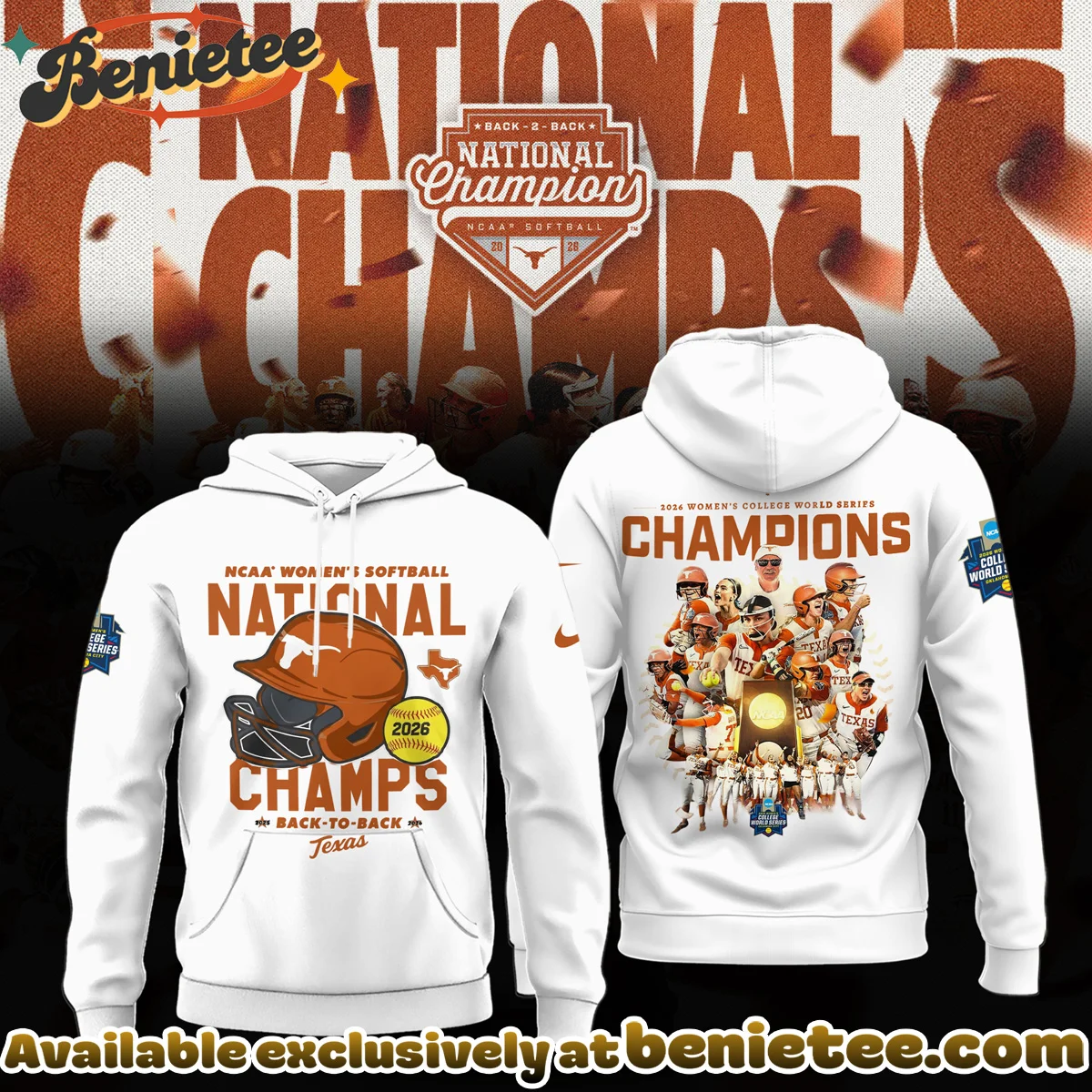 Original Texas Longhorns NCAA Softball Women's College World Series T-Shirt (Design 28)