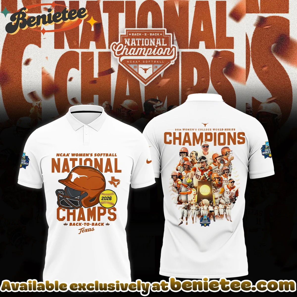 Original Texas Longhorns NCAA Softball Women's College World Series T-Shirt (Design 28)