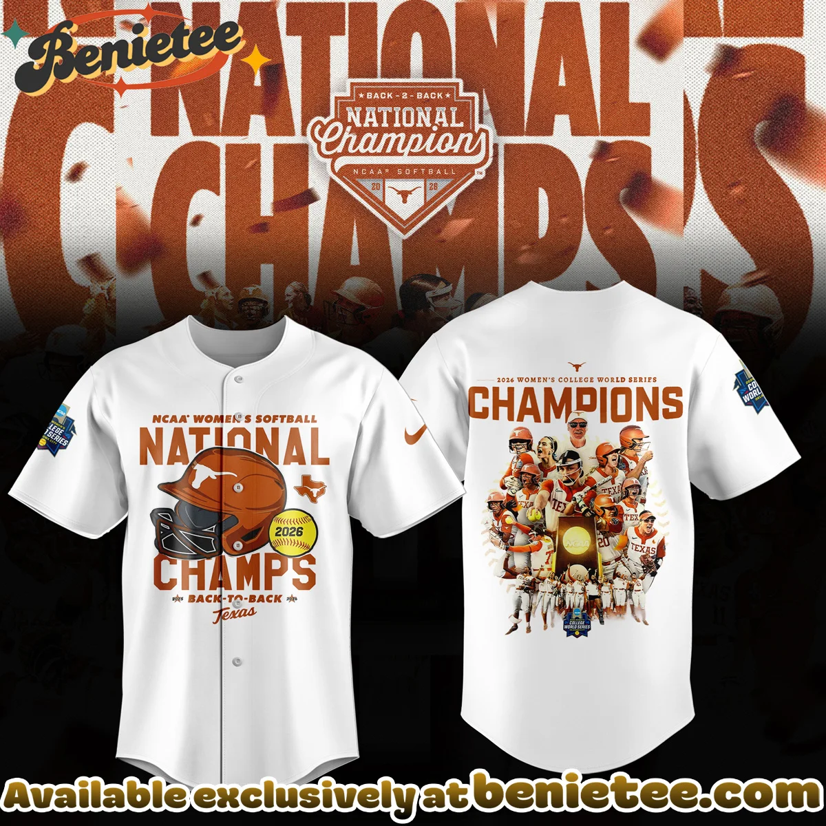 Original Texas Longhorns NCAA Softball Women's College World Series T-Shirt (Design 28)