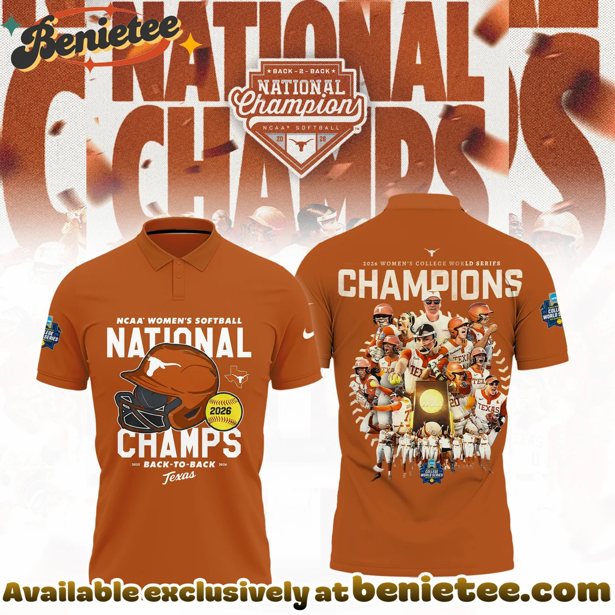 Original Texas Longhorns NCAA Softball Women's College World Series T-Shirt (Design 28)