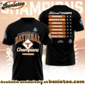 Texas Longhorns NCAA Softball Women's College World Series T-Shirt | Original - Ultimate Tribute Merch (Style 4)