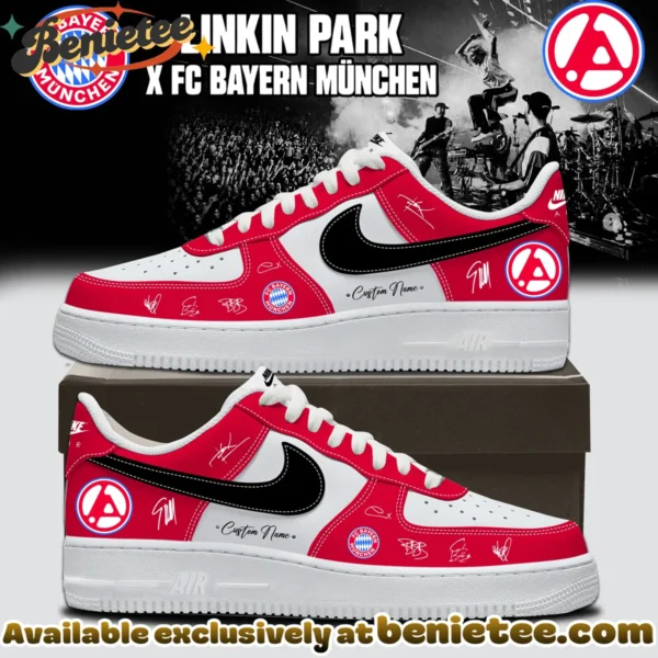 Linkin Park x FC Bayern München Custom Air Force 1 & Jordan 1 Shoes (Design 12)