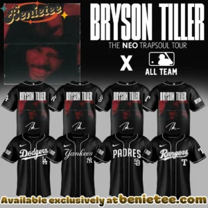 Vintage MLB All Team x Bryson Tiller The Neo Trapsoul Tour Jersey Gift | Exclusive Fan Gear - Part 2