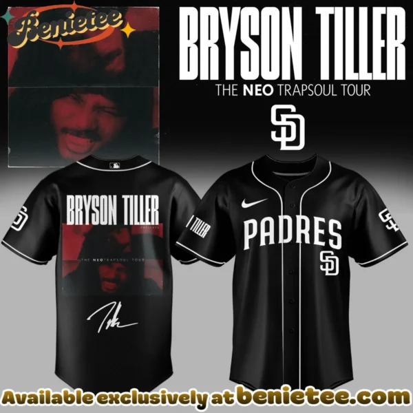 Vintage MLB All Team x Bryson Tiller The Neo Trapsoul Tour Jersey Gift | Exclusive Fan Gear - Part 2
