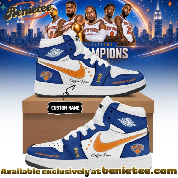 New York Knicks Custom Air Force 1 & Jordan 1 Shoes (Design 19)