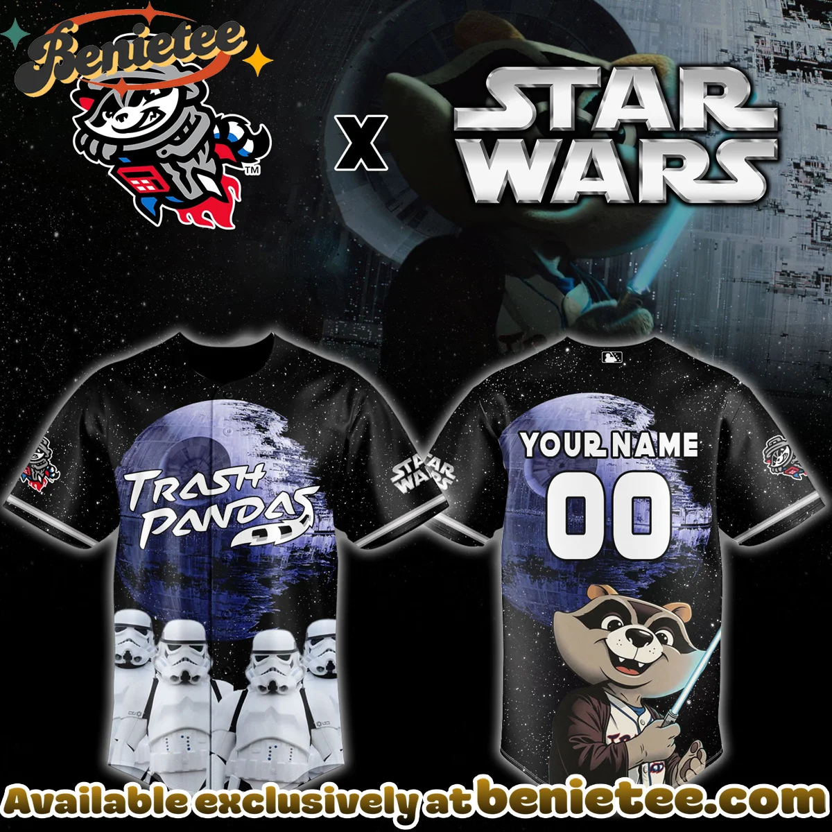 RCTPandas x Star Wars Night Baseball Jersey | Authentic - Ultimate
