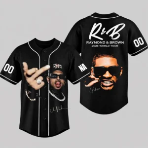 Usher Raymond & Chris Brown Tour 2026 Baseball Jersey