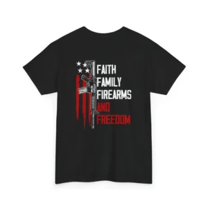 Faith Family Firearms Tee, Patriotic 2nd Amendment Shirt