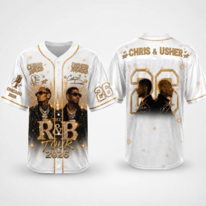 USHER Raymond and CHRIS Brown The R&B Tour Baseball Jersey Edition