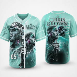 Mint Jersey | USHER Raymond and CHRIS Brown 2026 Tour | The R&B Tour | Baseball Jersey