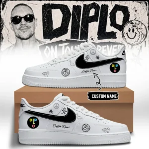 DIPLO ON TOUR FOREVER Signed Custom Air Force 1 & Jordan 1 Shoes [Batch 14]