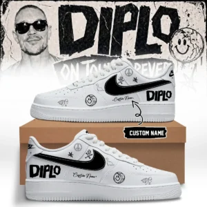 DIPLO ON TOUR FOREVER Signed Custom Air Force 1 & Jordan 1 Shoes [Drop 1]