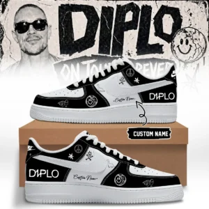 DIPLO ON TOUR FOREVER Signed Custom Air Force 1 & Jordan 1 Shoes [Drop 24]
