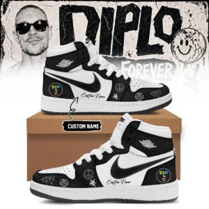 DIPLO ON TOUR FOREVER Signed Custom Air Force 1 & Jordan 1 Shoes (Release 7)