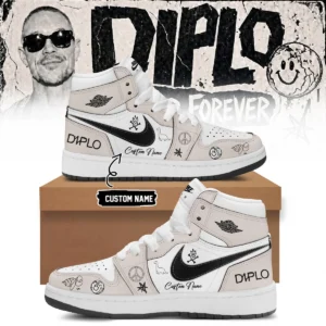 DIPLO ON TOUR FOREVER Signed Custom Air Force 1 & Jordan 1 Shoes - Series 2