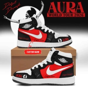 Diljit Dosanjh AURA World Tour Signature Custom Air Force 1 & Jordan 1 Shoes (Design 9)
