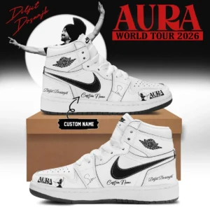 Diljit Dosanjh AURA World Tour Signature Custom Air Force 1 & Jordan 1 Shoes - Variant 7
