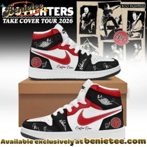 Foo Fighters Take Cover Tour Custom Air Force 1 & Jordan 1 Shoes (Design 28)