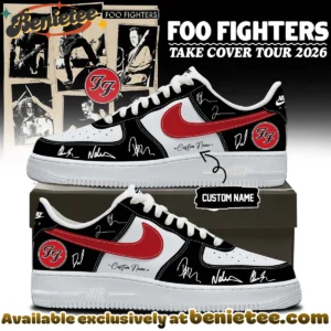 Foo Fighters Take Cover Tour Custom Air Force 1 & Jordan 1 Shoes (Style 1)