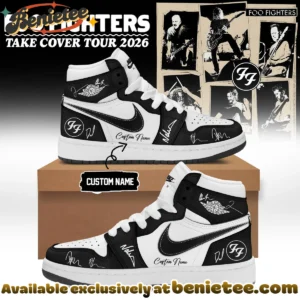 Foo Fighters Take Cover Tour Custom Air Force 1 & Jordan 1 Shoes (Style 24)