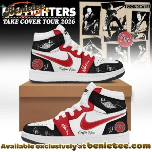 Foo Fighters Take Cover Tour Custom Air Force 1 & Jordan 1 Shoes (Style 25)