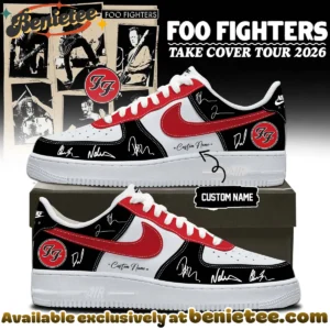 Foo Fighters Take Cover Tour Custom Air Force 1 & Jordan 1 Shoes (Style 27)
