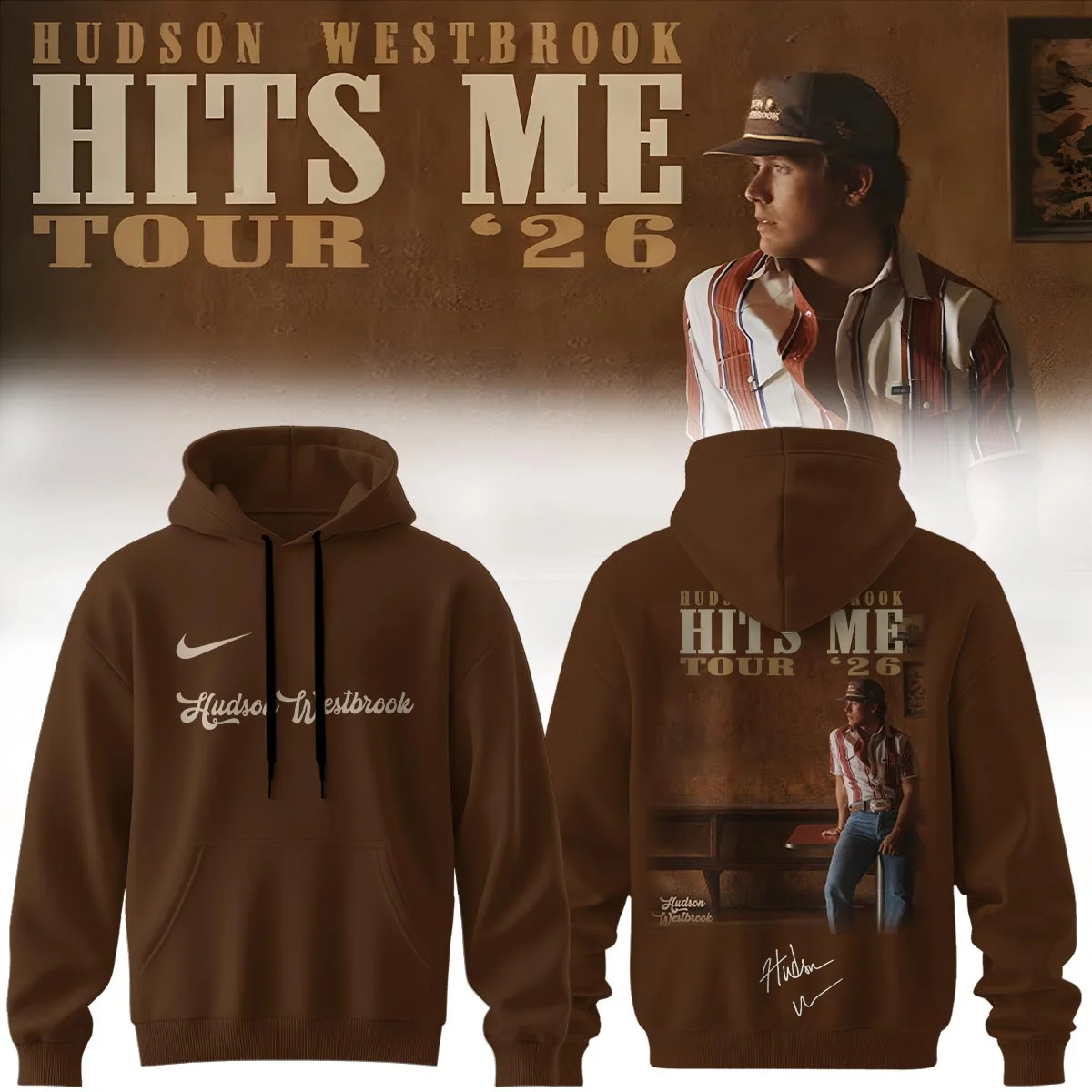 Hudson Westbrook Hits Me Tour Signature Shirt & Hoodie (Design 12)