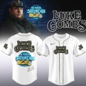 Luke Combs My Kinda Saturday Night Tour Signature Baseball Jersey - Variant 9