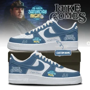 Luke Combs My Kinda Saturday Night Tour Signature Custom Air Force 1 & Jordan 1 Shoes (Design 14)