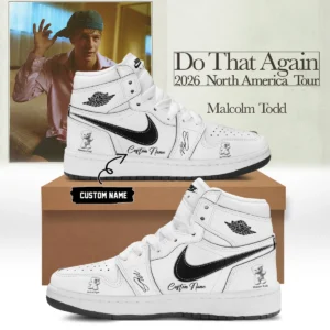 Malcolm Todd Do That Again Tour Signed Custom Air Force 1 & Jordan 1 Shoes [Batch 24]