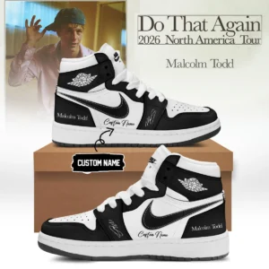 Malcolm Todd Do That Again Tour Signed Custom Air Force 1 & Jordan 1 Shoes [Batch 26]