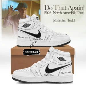 Malcolm Todd Do That Again Tour Signed Custom Air Force 1 & Jordan 1 Shoes [Batch 7]