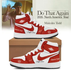 Malcolm Todd Do That Again Tour Signed Custom Air Force 1 & Jordan 1 Shoes (Design 11)