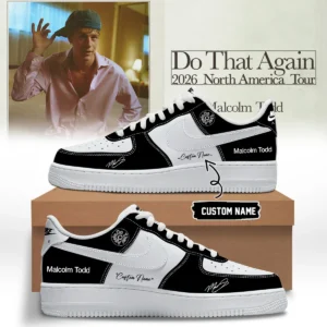 Malcolm Todd Do That Again Tour Signed Custom Air Force 1 & Jordan 1 Shoes (Design 20)