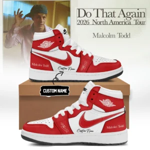 Malcolm Todd Do That Again Tour Signed Custom Air Force 1 & Jordan 1 Shoes (Design 9)